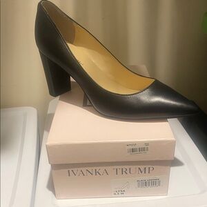 Ivanka Trump Black Leather Heels Lysa